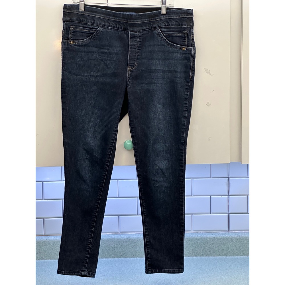 Democracy Absolution Jeggings Womens 12 Dark Indigo Pull On Skinny Jeans Stretch